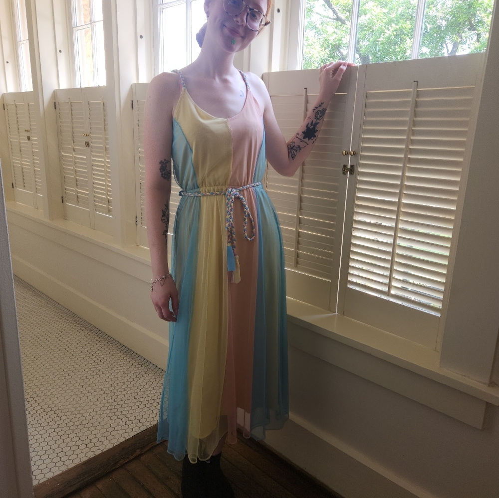 UNIF Cotton Candy Rainbow Tulle Dress - Picture 7 of 14